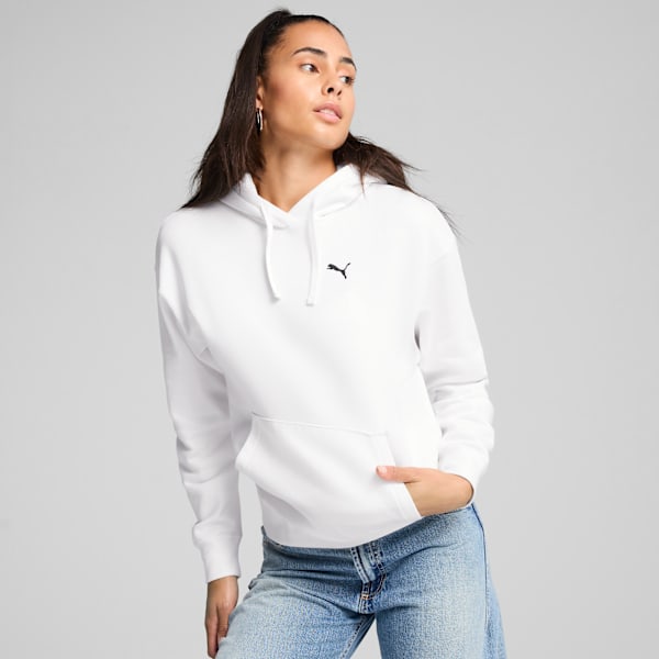 Essentials Comfort Hoodie Women, PUMA White, extralarge