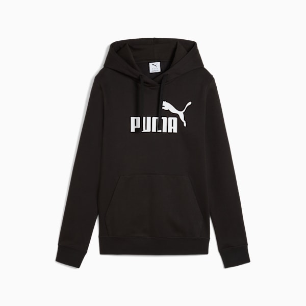 ESS No. 1 Logo Hoodie Women, PUMA Black, extralarge-GBR