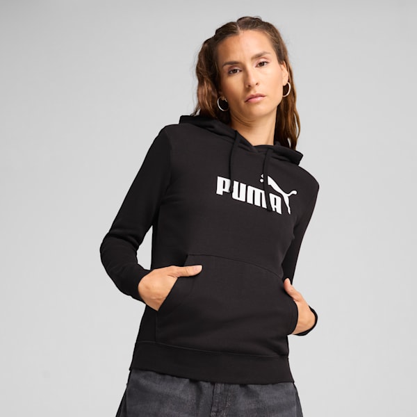 Essentials No. 1 Logo Women's Hoodie, PUMA Black, extralarge