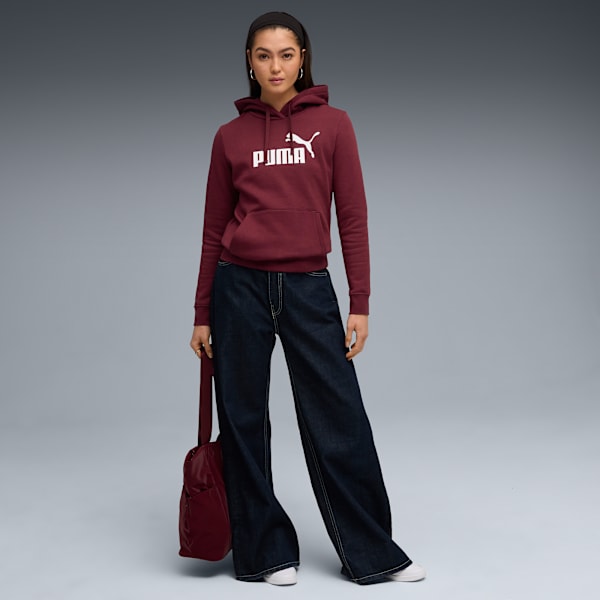 Essentials No. 1 Logo Women's Hoodie, Ruby Shimmer, extralarge