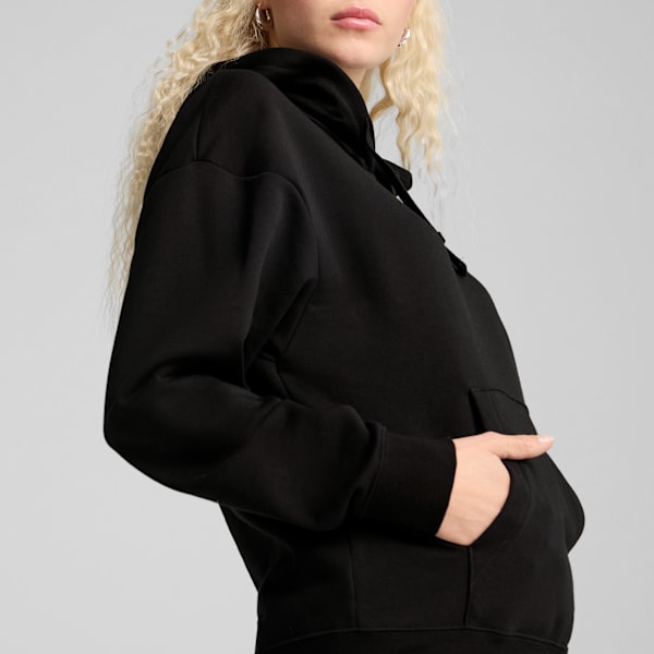 Essentials Small No. 1 Logo Women's Comfort Hoodie, PUMA Black, extralarge-IND