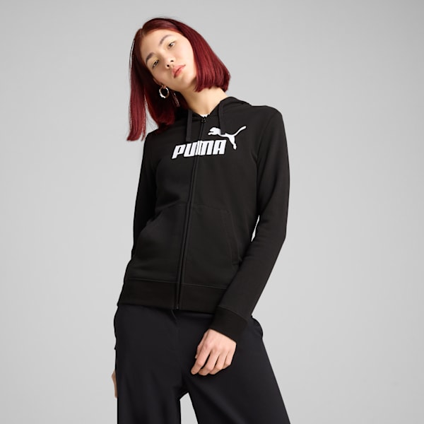 Essentials Full-Zip Women's Comfort Hoodie, PUMA Black, extralarge-IND