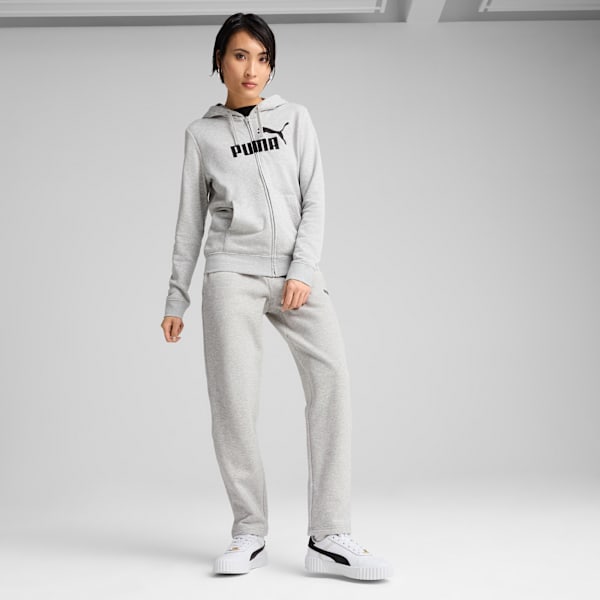 Essentials Full-Zip Women's Comfort Hoodie, Light Gray Heather, extralarge-IND
