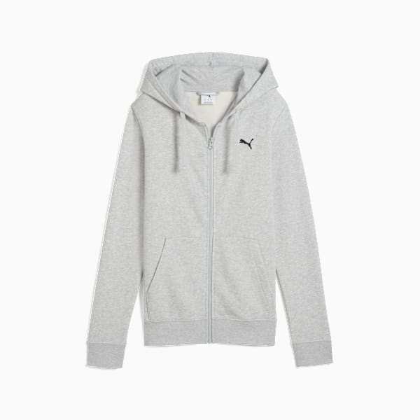Essentials Women's Full-Zip Hoodie, Light Gray Heather, extralarge-IND