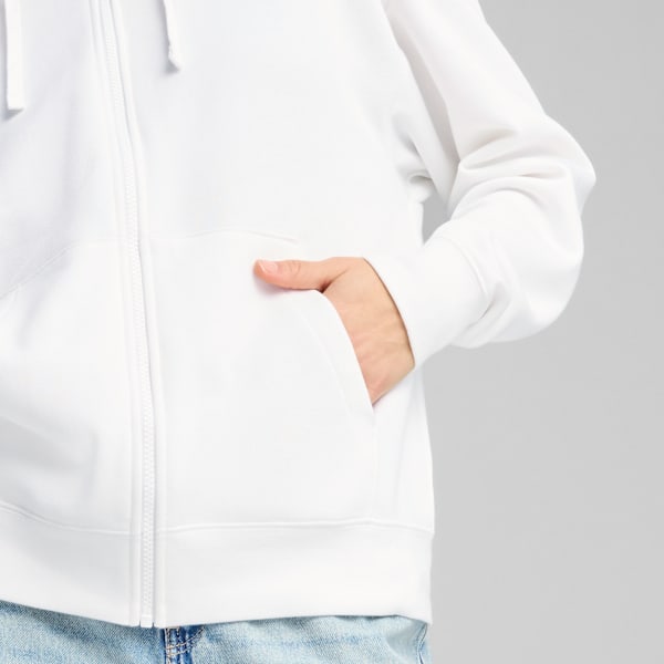 PUMA Essentials Women's Fleece Zip-Up Hoodie, PUMA White, extralarge
