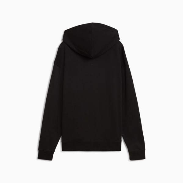Sudadera con capucha y cierre completo de felpa francesa logotipo pequeño Essentials No. 1, PUMA Black, extralarge