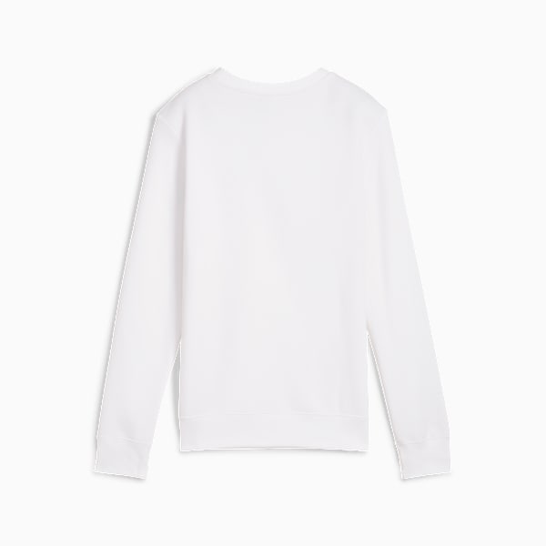 Suéter de cuello redondo para mujer logotipo Essentials No. 1, PUMA White, extralarge