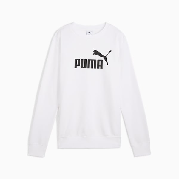 Essentials No. 1 Logo Women's Crew Sweater, PUMA White, extralarge