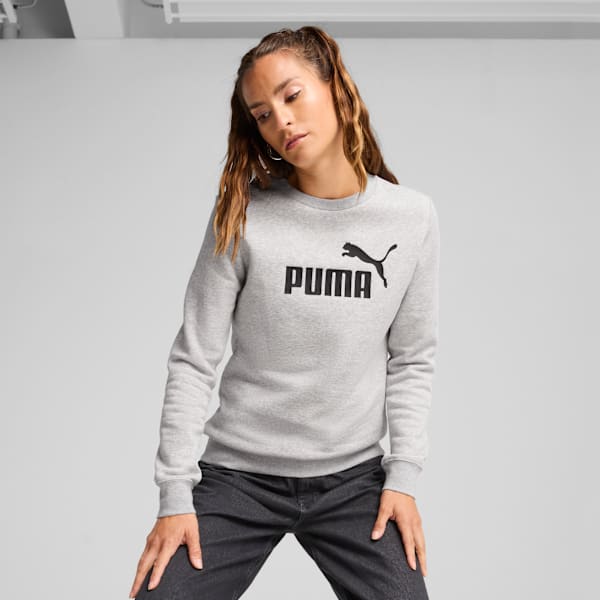 Essentials No. 1 Logo Women's Crew Sweater, Light Gray Heather, extralarge