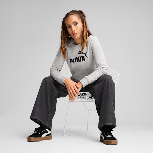 Essentials No. 1 Logo Women's Crew Sweater, Light Gray Heather, extralarge
