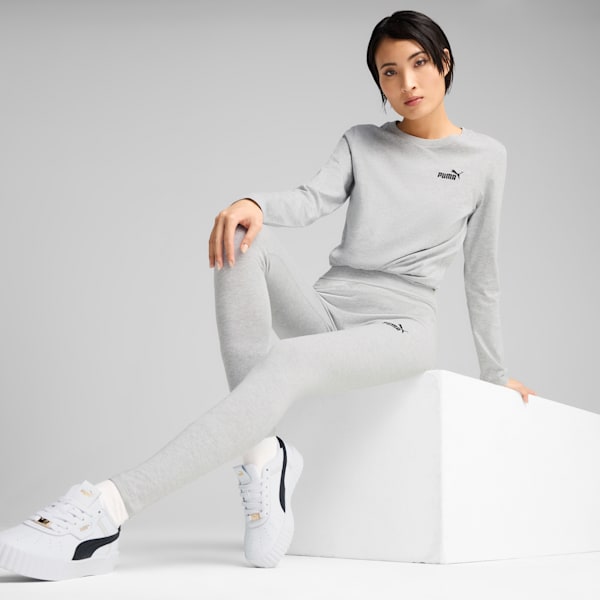 Essentials Small No. 1 Logo Women's Leggings, Light Gray Heather, extralarge