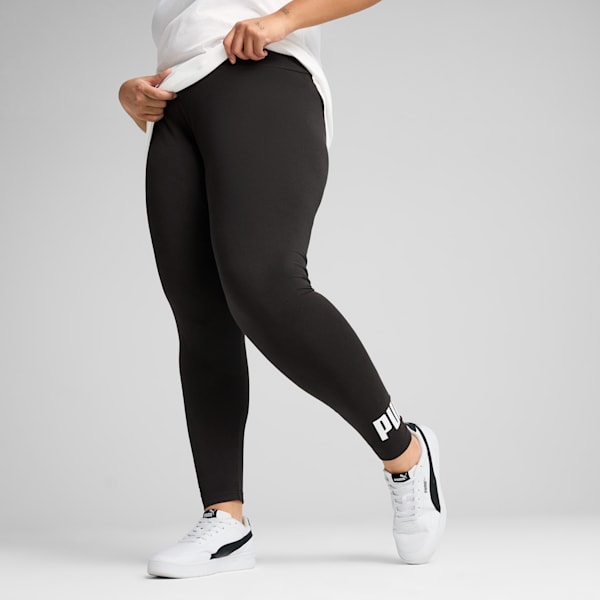 Essentials No. 1 Logo Women's Leggings, PUMA Black, extralarge