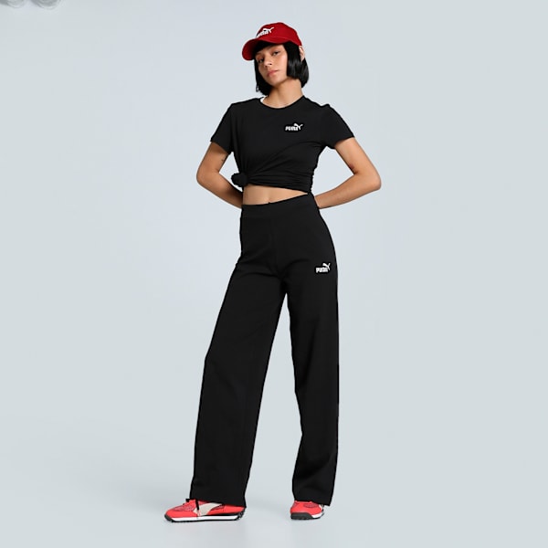 Small No. 1 Logo Women's High-Waist Straight Leggings, PUMA Black, extralarge-IND
