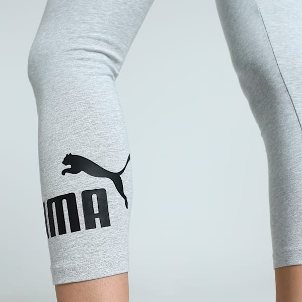 No. 1 Logo Women's 3/4 Leggings, Light Gray Heather, extralarge-IND
