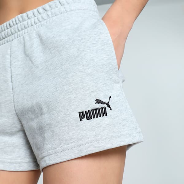 Small No. 1 Logo Women's 4'' Shorts, Light Gray Heather, extralarge-IND