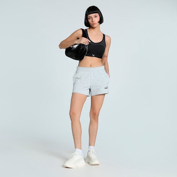 Small No. 1 Logo Women's 4'' Shorts, Light Gray Heather, extralarge-IND