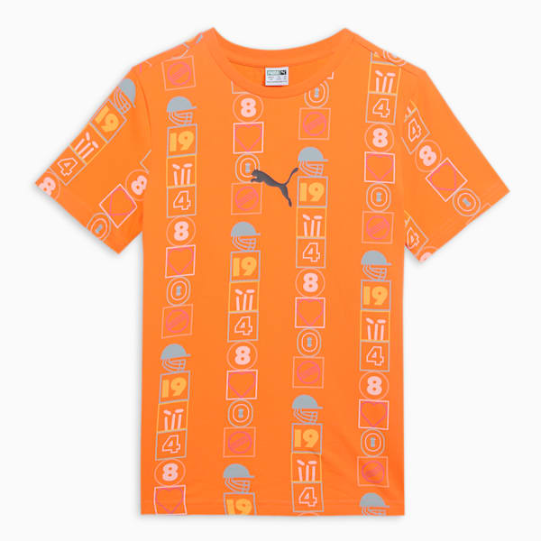 PSL Printed Boy's Tee, Rickie Orange, extralarge-IND