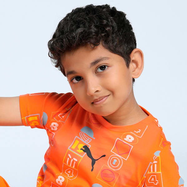PSL Printed Boy's Tee, Rickie Orange, extralarge-IND