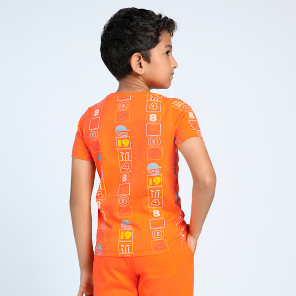 PSL Printed Boy's Tee, Rickie Orange, extralarge-IND