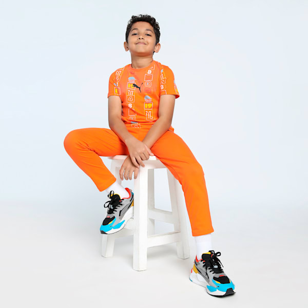 PSL Printed Boy's Tee, Rickie Orange, extralarge-IND