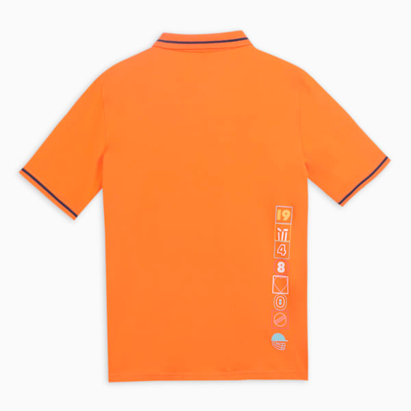 PSL Graphic Boy's Polo, Rickie Orange, extralarge-IND