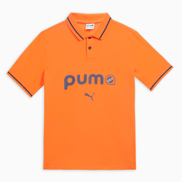 PSL Graphic Boy's Polo, Rickie Orange, extralarge-IND