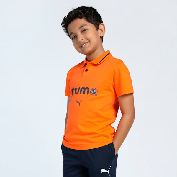 PSL Graphic Boy's Polo, Rickie Orange, extralarge-IND