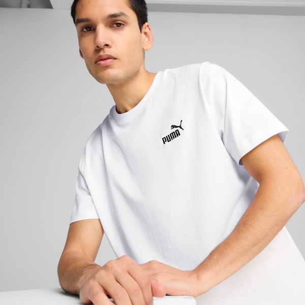 Essentials Small No. 1 Logo Men's Tee, PUMA White, extralarge