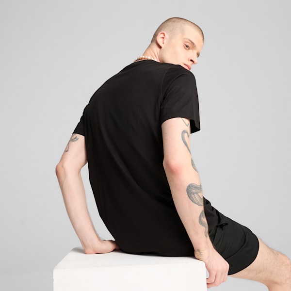 Men's Logo Tee, PUMA Black, extralarge-IND