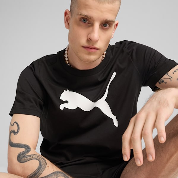 Men's Logo Tee, PUMA Black, extralarge-IND
