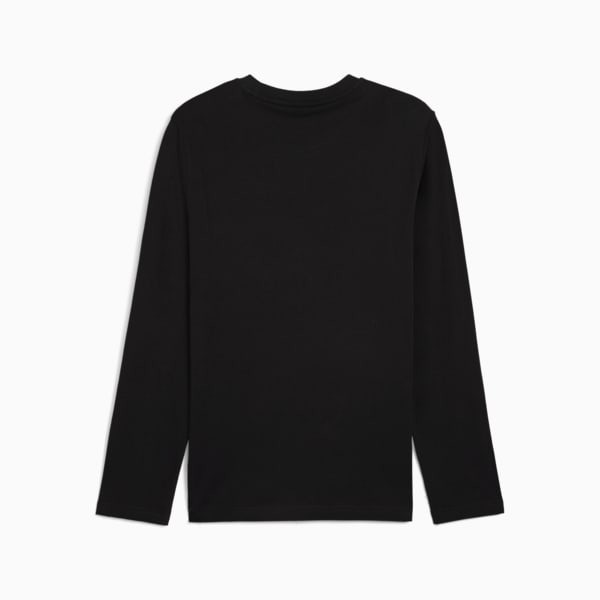 Essentials No. 1 Logo Men's Long Sleeve Tee, PUMA Black, extralarge
