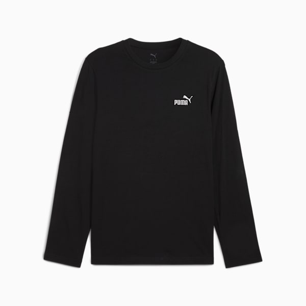 Camiseta de manga larga para hombre logotipo Essentials No. 1, PUMA Black, extralarge