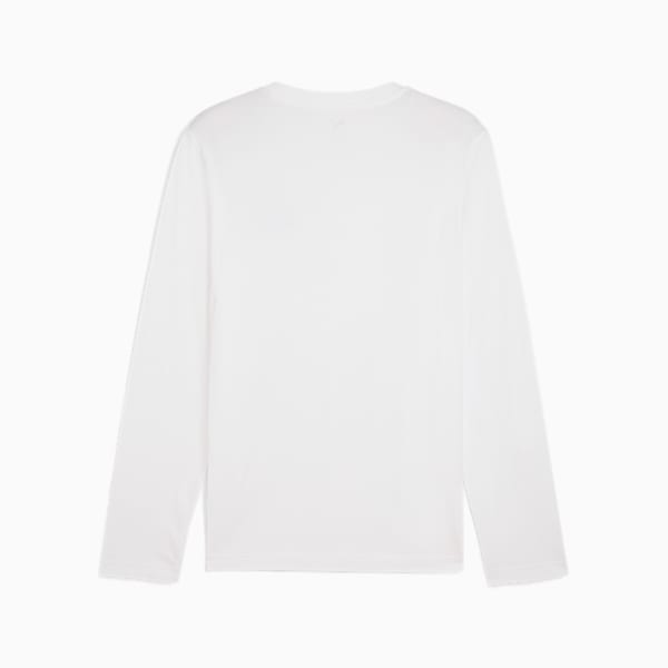 Essentials No. 1 Logo Men's Long Sleeve Tee, PUMA White, extralarge