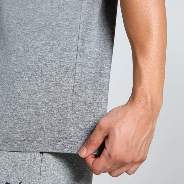 Men's V-Neck Tee, Medium Gray Heather, extralarge-IND