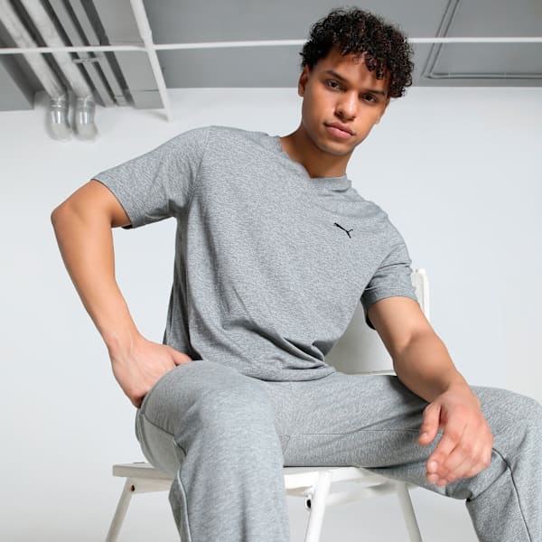 Men's V-Neck Tee, Medium Gray Heather, extralarge-IND