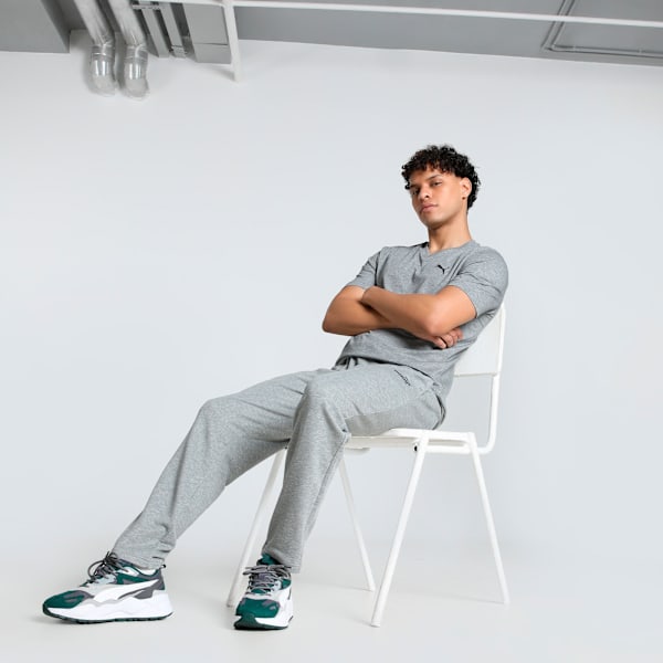 Men's V-Neck Tee, Medium Gray Heather, extralarge-IND