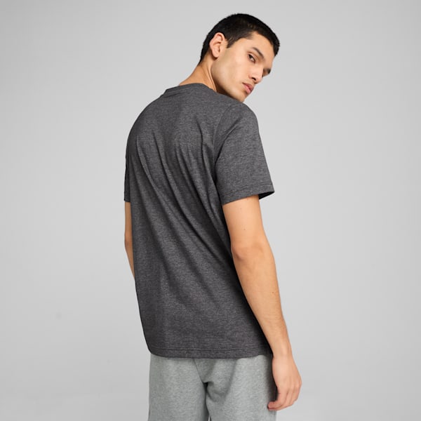 No. 1 Logo Heather Men's Tee, PUMA Black, extralarge-IND
