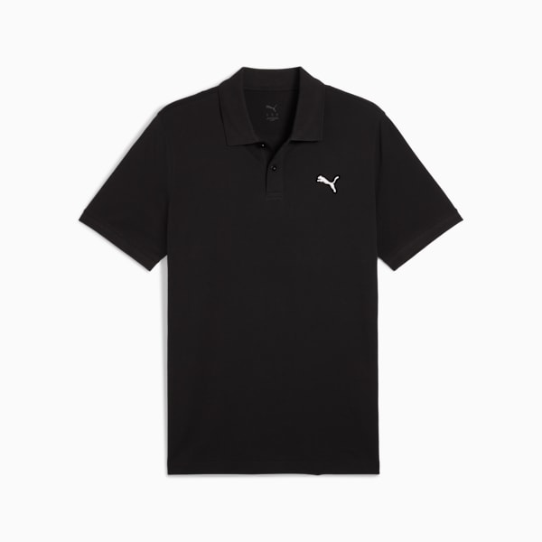 Playera polo WARDROBE Essentials Piqué para hombre, PUMA Black, extralarge
