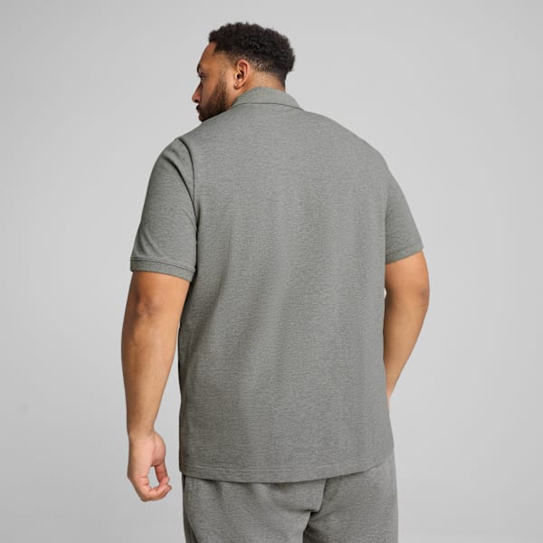 Playera polo WARDROBE Essentials Piqué para hombre, Medium Gray Heather, extralarge
