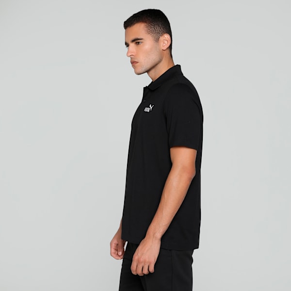 No. 1 Logo Jersey Men's Polo, PUMA Black, extralarge-IND