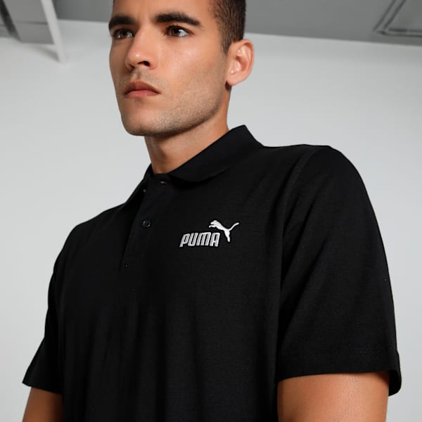 No. 1 Logo Jersey Men's Polo, PUMA Black, extralarge-IND