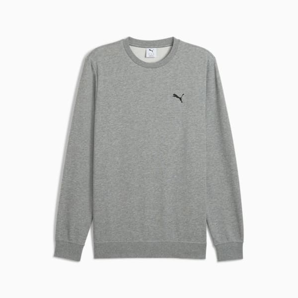 Chandail en molleton à col rond Essentials Homme, Medium Gray Heather, extralarge