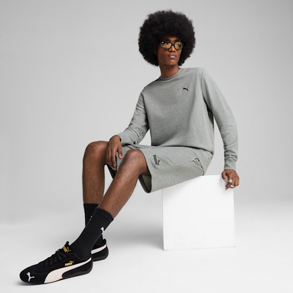 Chandail en molleton à col rond Essentials Homme, Medium Gray Heather, extralarge