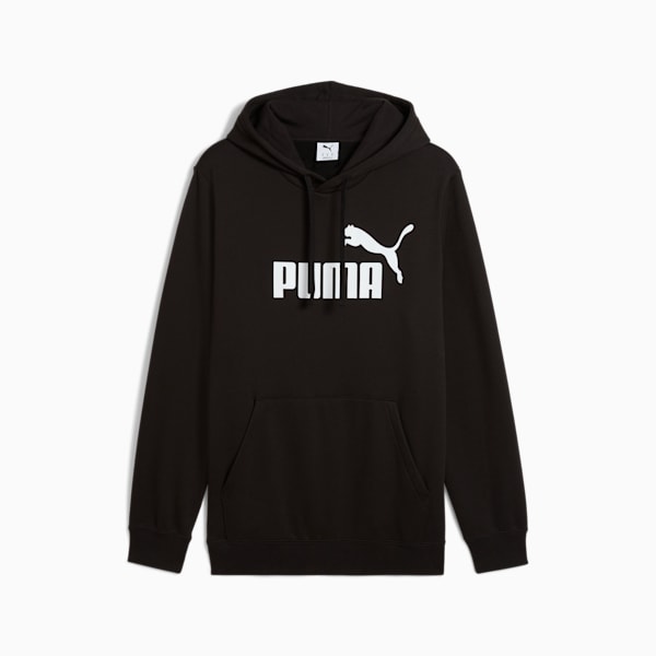 Essentials No. 1 Logo Men's Hoodie, PUMA Black, extralarge