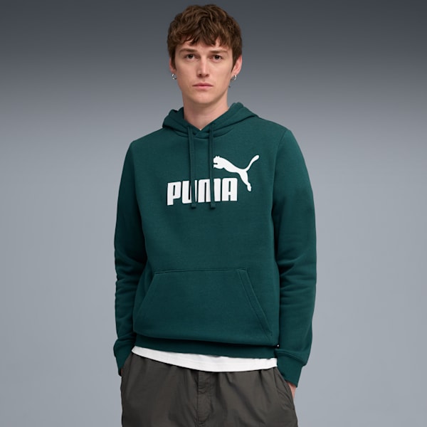 Essentials No. 1 Logo Men's Hoodie, Green Terrain, extralarge