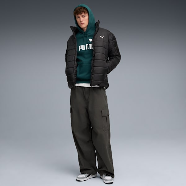 Essentials No. 1 Logo Men's Hoodie, Green Terrain, extralarge