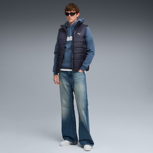 Essentials No. 1 Logo Men's Hoodie, Dark Indigo, extralarge
