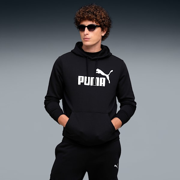 No. 1 Logo Men's Hoodie, PUMA Black, extralarge-IND