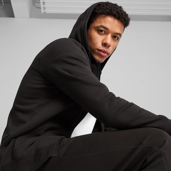 Essentials No. 1 Logo Full-Zip Hoodie Men, PUMA Black, extralarge