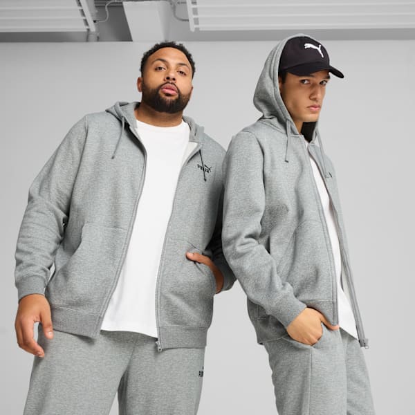 Essentials No. 1 Logo Full-Zip Hoodie Men, Medium Gray Heather, extralarge